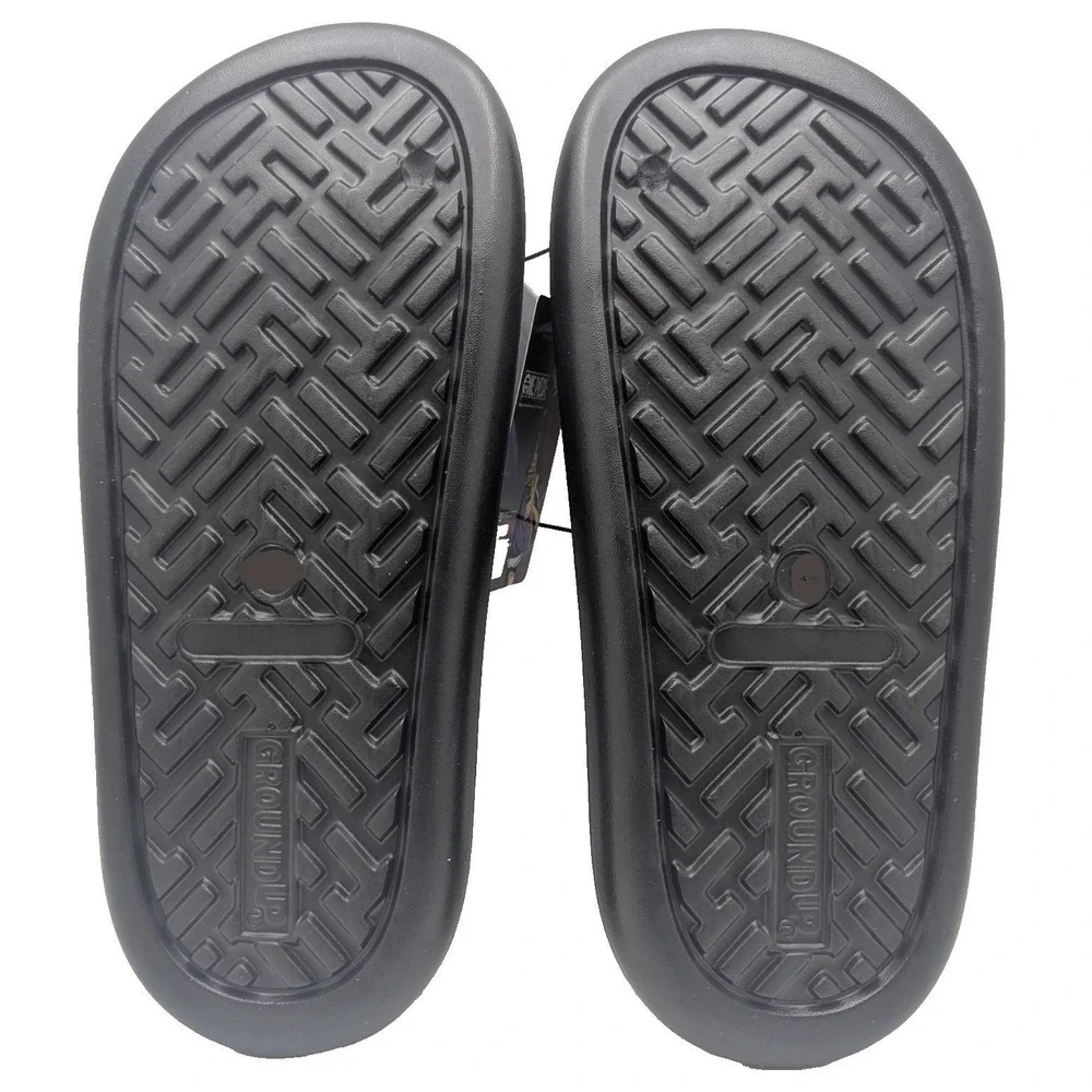 One Piece Anime Skull Slides Sandals Mens Size 10 Black Anime Slip On